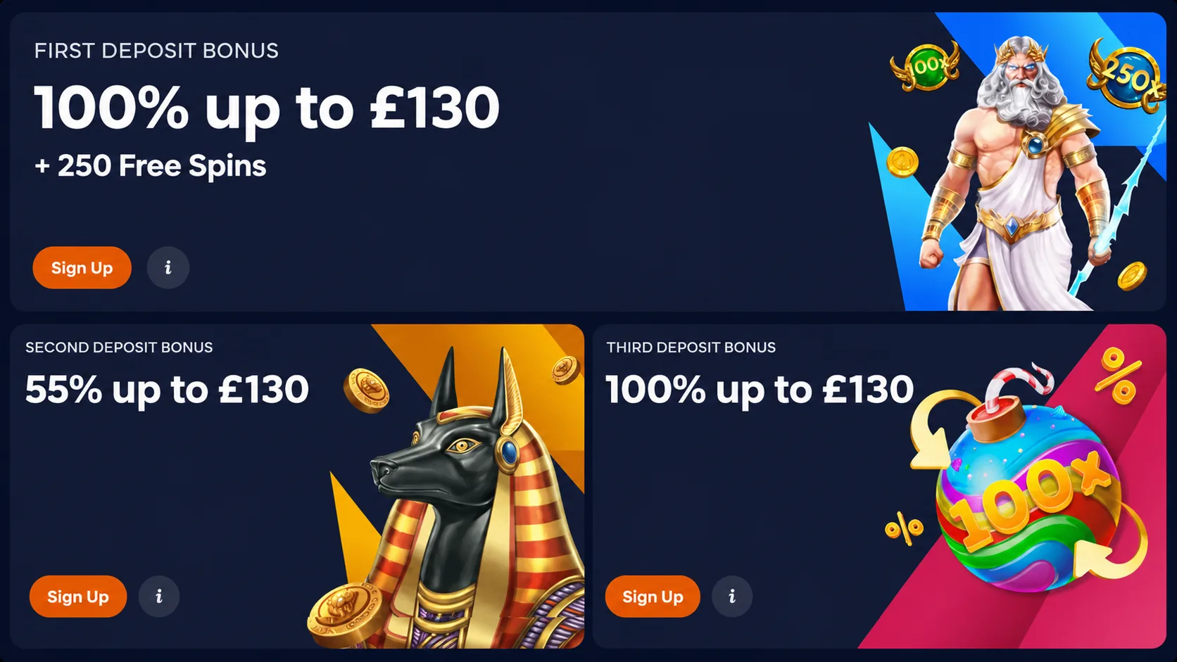 Nine Casino bonuses and promotions screen